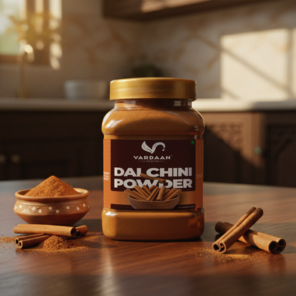 Vardaan India 100% Pure Cinnamon Powder | Premium Dalchini | Grounded, Aromatic & Chemical-Free Indian Spice | 200gm |